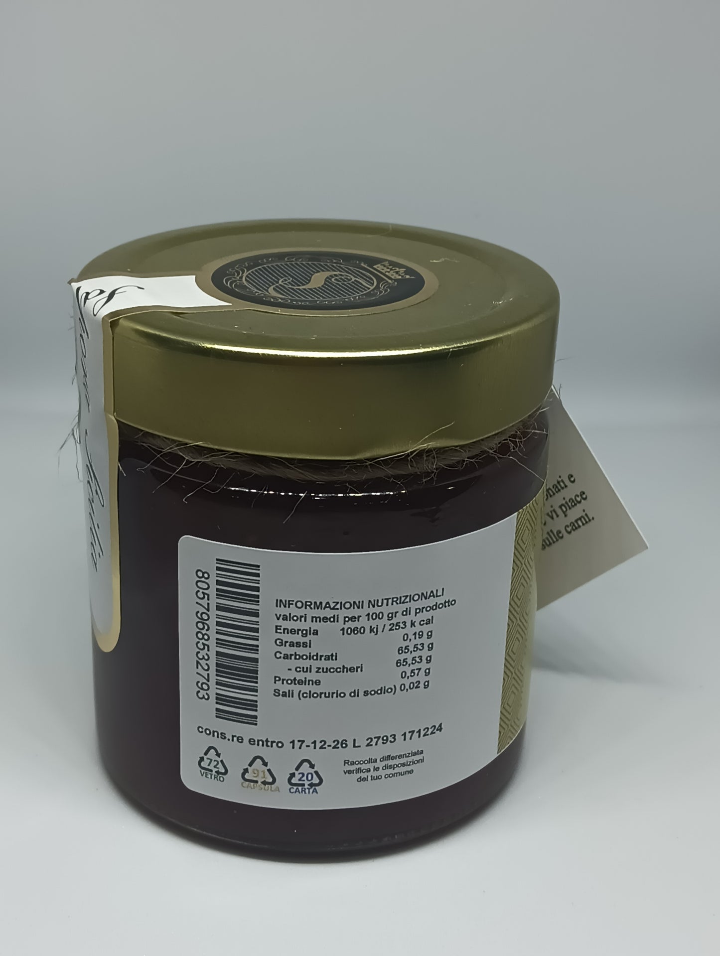 Confettura extra di peperoncino 220 gr
